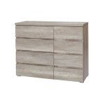 Meublorama - commode romi ? 4 tiroirs et 1 porte ? coloris chêne dab canyon ? l110 × p43, 5 × h87, 5 ... Meublorama - commode romi ? 4 tiroirs et 1 porte ? coloris chêne dab canyon ? l110 × p43, 5 × h87, 5 ...