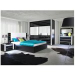 Meublorama - ensemble design pour chambre à coucher lina noir. lit coffre 180x200 + 2 chevets avec led ... Meublorama - ensemble design pour chambre à coucher lina noir. lit coffre 180x200 + 2 chevets avec led ...