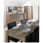 Ensemble romi pour salle  manger. buffet, bar, miroirs, table 160 cm.
