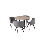 Meublorama - ensemble une table et quatre chaises collection biaritz.