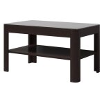 Meublorama - table basse tonga 100x55x60 cm, coloris wengé avec plateau en verre fumé Meublorama - table basse tonga 100x55x60 cm, coloris wengé avec plateau en verre fumé