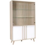 Vitrine, vaisselier, argentier malmo grand modle + led. meuble type scandinave idal pour votre salle ...