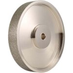 Meule cbn, 6 pouces de diam�tre x 1 pouce large, avec arbre 1 / 2 pouce, diamant�e pour aff�ter hss, ...