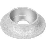 Meule diamant�e, meuleuse d'angle bras�e � roue abrasive concave de 7, 3 cm, outil abrasif diamant� bras�, ...
