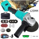 Teetok - meuleuse, meuleuse d'angle sans fil � 125 mm, moteur sans balais, meuleuse �lectrique, ponceuse, ...