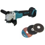 Meuleuse d'angle sans fil 125mm 18v 4 vitesses pour makita batterie + accessoires (machine seule), de ... Meuleuse d'angle sans fil 125mm 18v 4 vitesses pour makita batterie + accessoires (machine seule), de ...