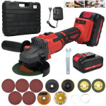 Meuleuse d'angle sans fil, meuleuse d'angle 21v avec 2 batteries 4. 0ah, 9000rpm moteur brushless, disques ...