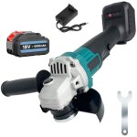 Meuleuse, broyeur d'angle sans fil, broyeur d'angle 18v 800w 125 mm, outil de broyeur avec poign�e non ...