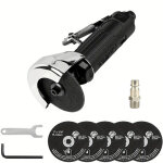 Meuleuse pneumatique coupe scie de meulage droite 3  75mm avec 6 disques, outil de coupure d�coupeur ...