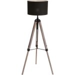 Mexlite - lampadaire lampe tr�pied lampe de salon m�tal noir h 165 cm r�glable en hauteur