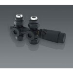 Meykoers kit multibloc robinet de radiateur thermostatique bitube vannes de radiateur g1 / 2  raccord ...