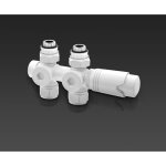 Meykoers kit multibloc robinet de radiateur thermostatique bitube vannes de radiateur g1 / 2  raccord ...