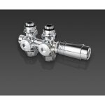 Meykoers kit multibloc robinet de radiateur thermostatique bitube vannes de radiateur g1 / 2  raccord ...