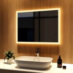 Meykoers - miroir salle de bain 80x60cm miroir lumineux led, miroir cosmtiques mural avec clairage, ...