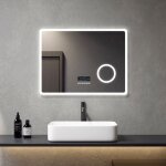 Meykoers - miroir de salle de bain lumineux avec anti - buée 80x60cm miroir mural led avec bluetooth, ... Meykoers - miroir de salle de bain lumineux avec anti - buée 80x60cm miroir mural led avec bluetooth, ...