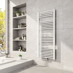 Sche - serviette  eau chaude 1200x500mm blanc vertical radiateur eau chaude, 513w sche - serviette ...