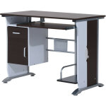 Mh - bureau informatique mdf brun - noir et blanc