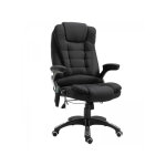 Mh - fauteuil de bureau massant & chauffant clara toile de lin noir Mh - fauteuil de bureau massant & chauffant clara toile de lin noir