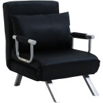 Mh - fauteuil chauffeuse convertible canapé - lit tropic noir Mh - fauteuil chauffeuse convertible canapé - lit tropic noir