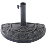 Mh - pied de parasol demi - cercle résine imitation fonte bronze Mh - pied de parasol demi - cercle résine imitation fonte bronze