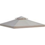 Mh - toile de rechange pour tonnelle gino beige
