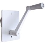 Micel - treuil pour volet roulant encastré 'pr27' à manivelle (charge maximale 40 kg) en acier blanc Micel - treuil pour volet roulant encastré 'pr27' à manivelle (charge maximale 40 kg) en acier blanc