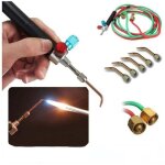 Micro micro gaz petite torche torche torche bouteille d'oxyg�ne, torche avec 5 embouts pour tuyaux - ...