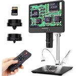 Microscope numrique hdmi 10, 1 pouces 2000x pour adultes, 3 objectifs, enregistrement vido uhd 2160p, ...