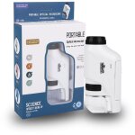 Microscope portable enfants 60x - 120x mini de poche avec lumi�re led - haute d�finition pour cadeau, ...