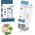 Microscope portatif pour enfants 200x - microscope de poche avec �clairage led - jouet exp�rimental et ...