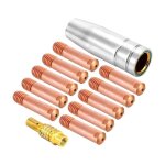 Mig soudeur consommable, 15ak torch accessoire 1buse gas conique, 10 tube de contact m6 0. 8mm 1 supports ...