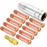 Mig soudeur consommable, 15ak torch accessoire 1buse gas conique, 10 tube de contact m6 0. 9mm 1 supports ... Mig soudeur consommable, 15ak torch accessoire 1buse gas conique, 10 tube de contact m6 0. 9mm 1 supports ...