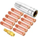 Mig soudeur consommable, 15ak torch accessoire 1buse gas conique, 10 tube de contact m6 1, 2mm 1 supports ...