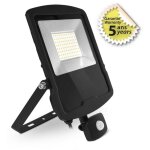 Miidex lighting - projecteur led smd lumos ii - 70w ip65 + d�tecteur � blanc - chaud - 3000k - noir - ...