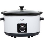Mijoteuse - faitout amovible en c�ramique - adler ad613w - 5, 8 l - poign�es de transport r�sistantes ...