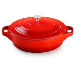 Mijoteuse magma 28 cm fonte d'aluminium avec couvercle alu - pradel