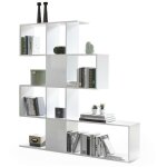 Miliboo - biblioth�que ouverte s�parateur design blanc laqu� brillant l139 cm como