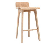 Miliboo - chaise de bar scandinave bois naturel h65 cm baltik