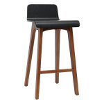 Miliboo - chaise de bar scandinave noir et bois fonc h65 cm baltik