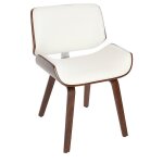 Miliboo - chaise design blanc et bois fonc� rubbens