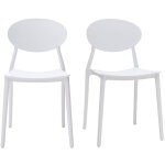 Miliboo - chaises design empilables blanches intérieur - extérieur (lot de 2) anna Miliboo - chaises design empilables blanches intérieur - extérieur (lot de 2) anna