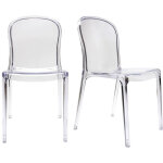 Miliboo - chaises empilables design transparentes (lot de 2) thalysse