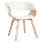 Miliboo - chaise scandinave blanc et bois clair oktav