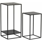 Miliboo - sellettes gigognes en mtal noir l34 cm (lot de 2) iggy