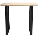 Miliboo - table de bar en bois manguier massif et métal noir l120 cm vijay Miliboo - table de bar en bois manguier massif et métal noir l120 cm vijay