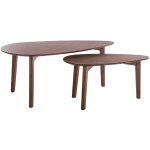 Miliboo - tables basses gigognes scandinaves bois fonc noyer (lot de 2) artik