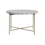 Miliboo - table basse ronde design en terrazzo et métal doré d55 cm mezzo Miliboo - table basse ronde design en terrazzo et métal doré d55 cm mezzo