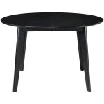 Miliboo - table  manger design extensible ronde noire l120 - 150 cm leena