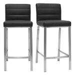 Miliboo - tabourets de bar design noirs 66 cm (lot de 2) tomy