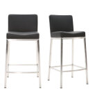 Miliboo - tabourets de bar design noirs h66 cm (lot de 2) epsilon Miliboo - tabourets de bar design noirs h66 cm (lot de 2) epsilon